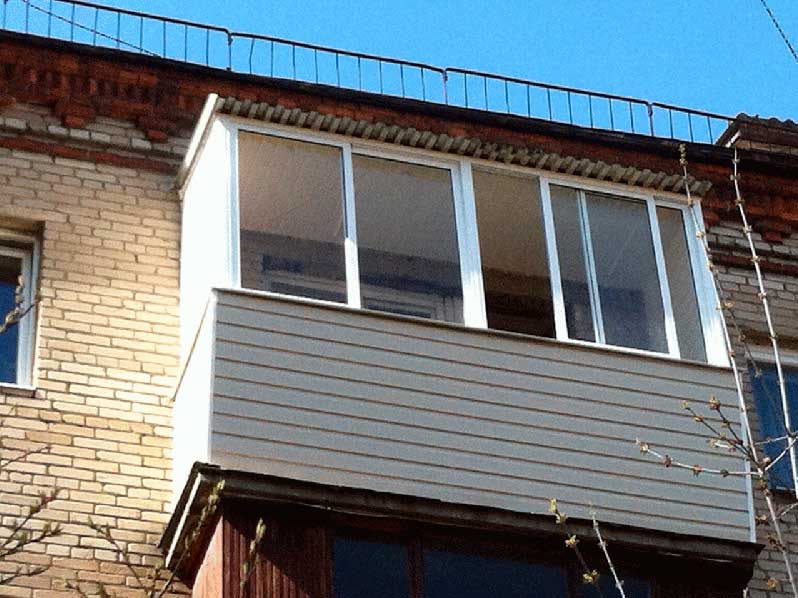 Алюминиевый профиль с крышей Остекление балкона в хрущевке алюминиевым профилем с крышей
