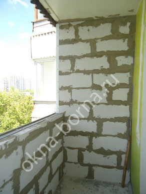 Кладка перегородки из блоков