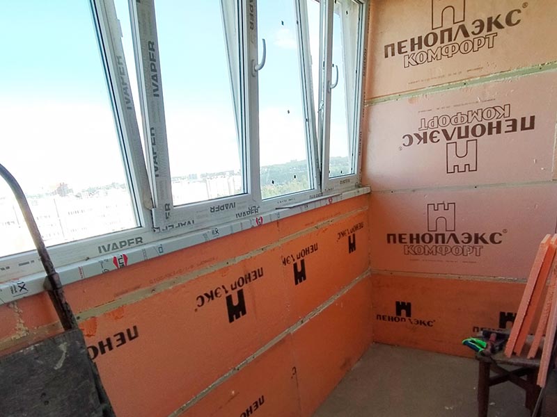 Утепление Пеноплексом по периметру