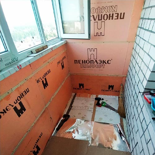 Утепление балконов и лоджий Схема утепления балкона